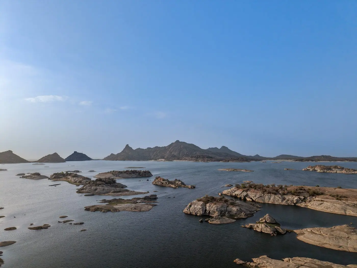 Jawai Dam backwater landscape during the evening safari
